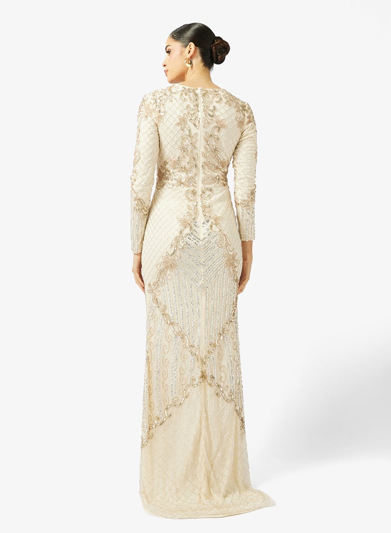 MARYISA Embellished Sequin Maxi Dress - Image 2